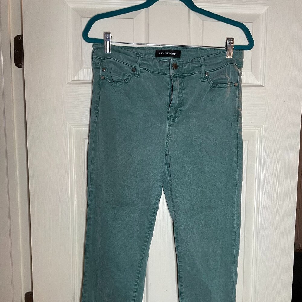 Liverpool - Abe Skinny Jean Faded Jade